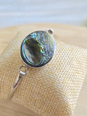 Taxco Mexico ATI Sterling Silver Abalone Bracelet